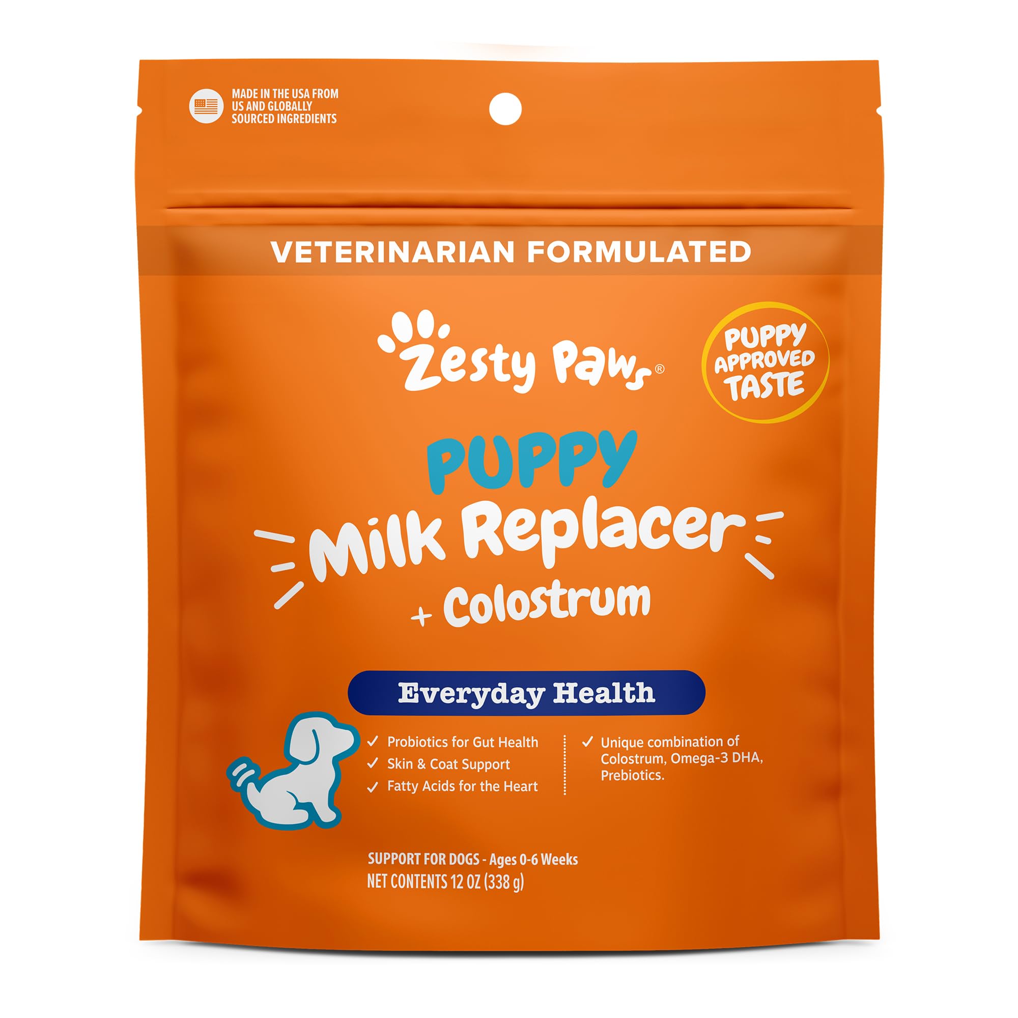 Zesty Paws Puppy Milk Replacer + Colostrum