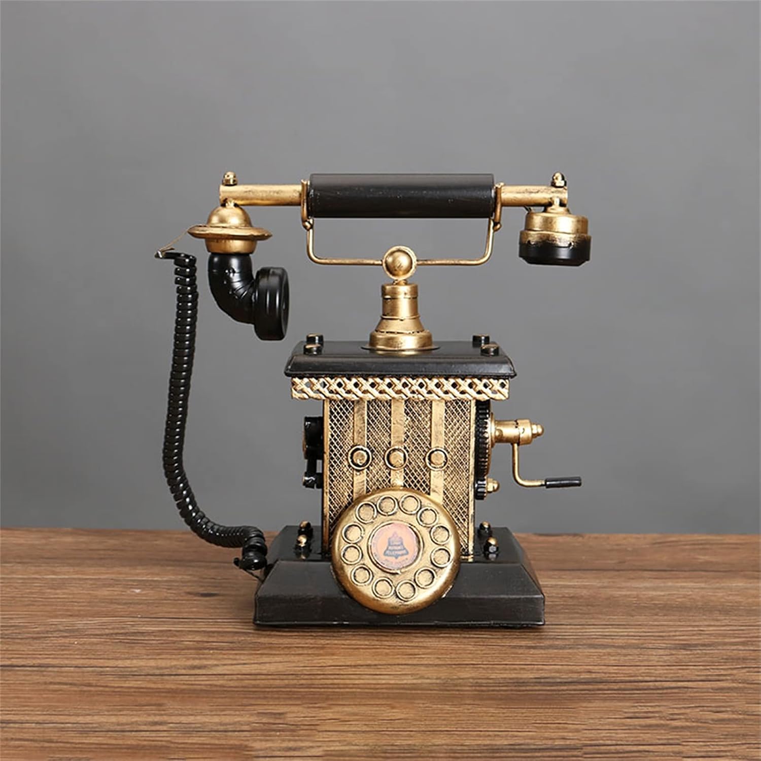 Decorative Telephones Antique Telephone, Model Telephone Wall Decor, Antique Vintage Rotary Dial,Home Decorative Table Telephone Show Case Gift, Black