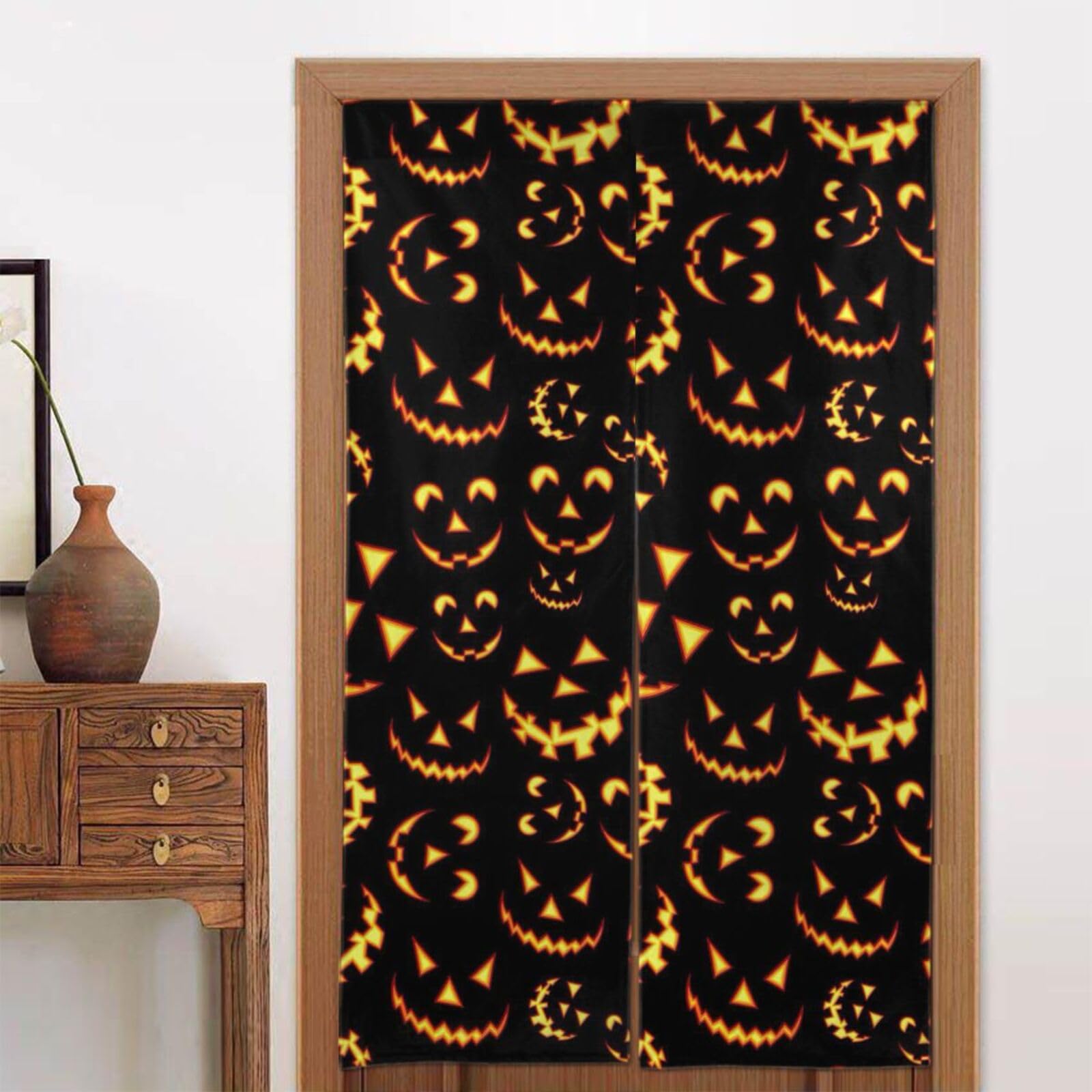 Noren Rideau de porte Happy Halloween BAFAFA motif artistique 142cm