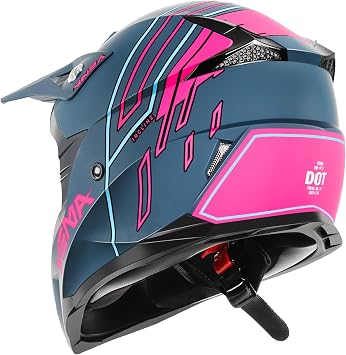 YEMA Adults Dirt Bike Helmets, Ventilated Motocross ATV Dirtbike Offroad BMX MX Helmets, DOT Approved Motorcycle Helmets, YM-915, Black