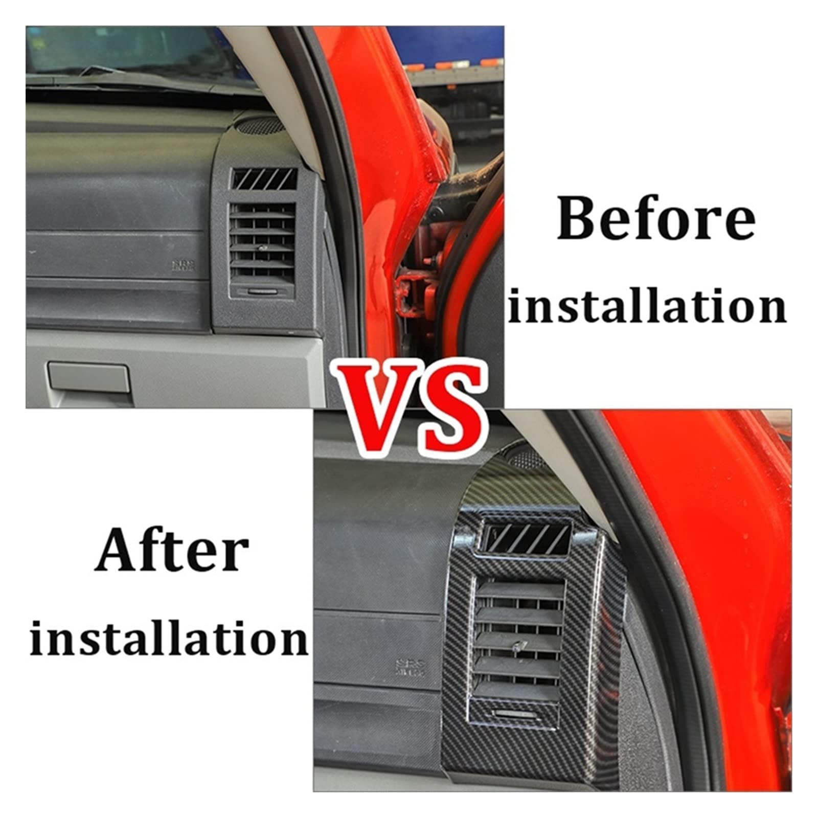 Konsola środkowa samochodu boczny klimatyzator Panel wentylacyjny naklejki dekoracyjne nadające się do Dodge Nitro 2007-2012 Auto akcesoria do wykończenia zestawy naklejek ochronnych