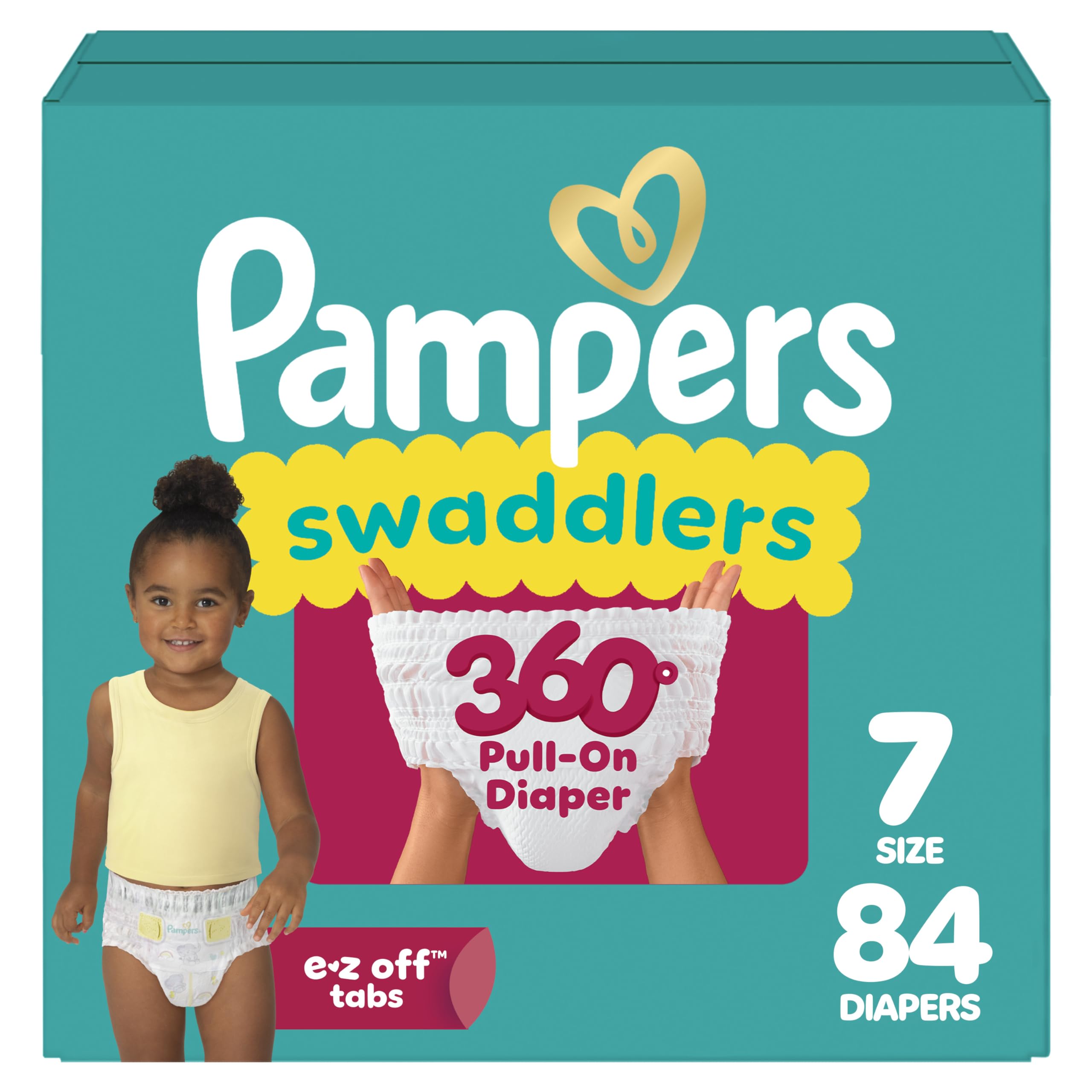 Amazon.com: Pampers Swaddlers 360 Pull-On Diapers, Size 7, 84