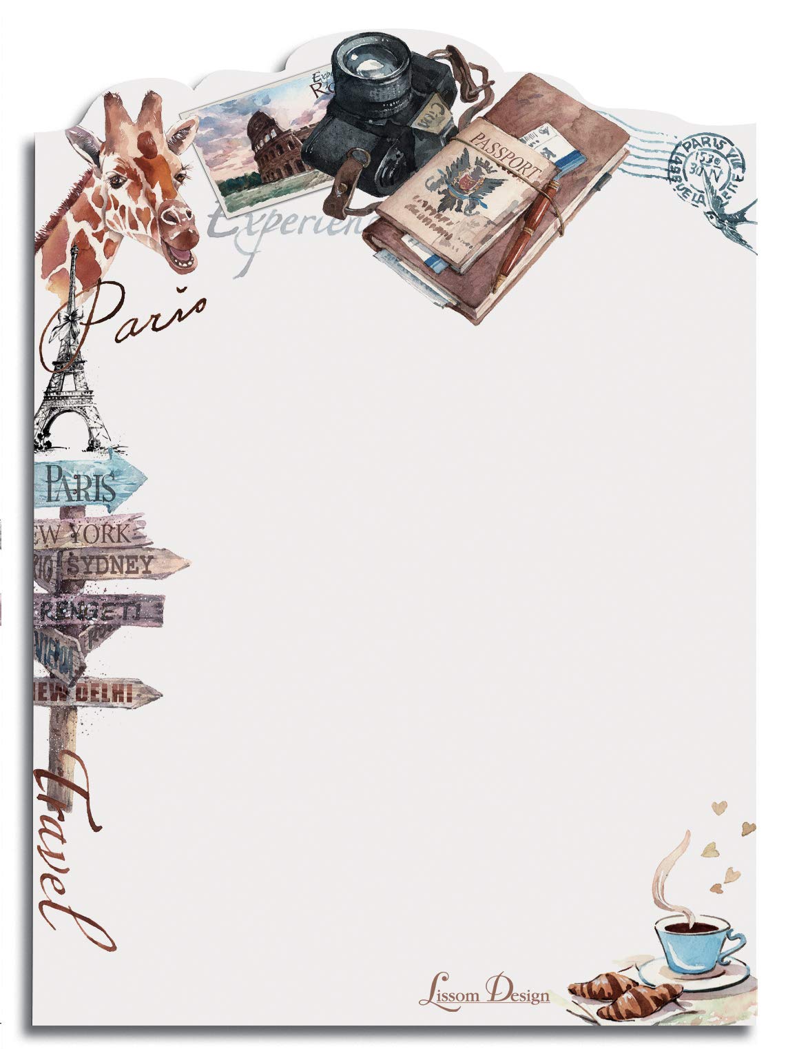 Lissom Design Faith Hope Love Sticky Notes - 75 Sheet Self-Adhesive Notepad With Sunflower Art