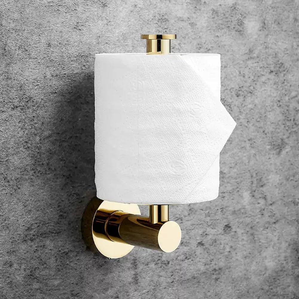 Portarotolo di carta igienica da parete per bagno, cucina, bagno (argento)
