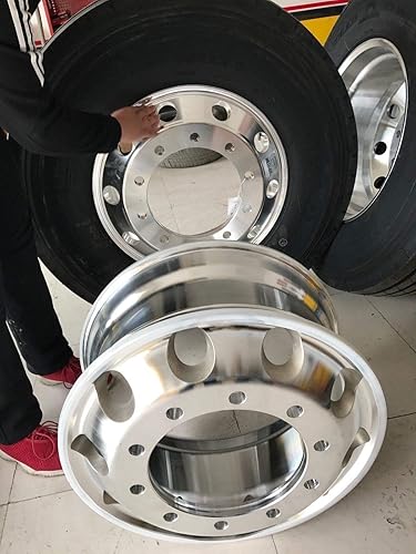 Miniatura 7 de Llantas Uniracing de aluminio, estilo Alcoa, de aleación, con buje, rueda forjada para autobús, camión, interior de la llanta de metal plateado
