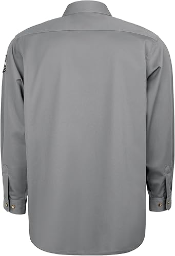 Miniatura 2 de Uno Mejor FR Shirts - Camisa de soldadura resistente al fuego de 7.5 onzas, ropa 100% C FR para hombres, chaqueta de soldadura ignífuga para hombres