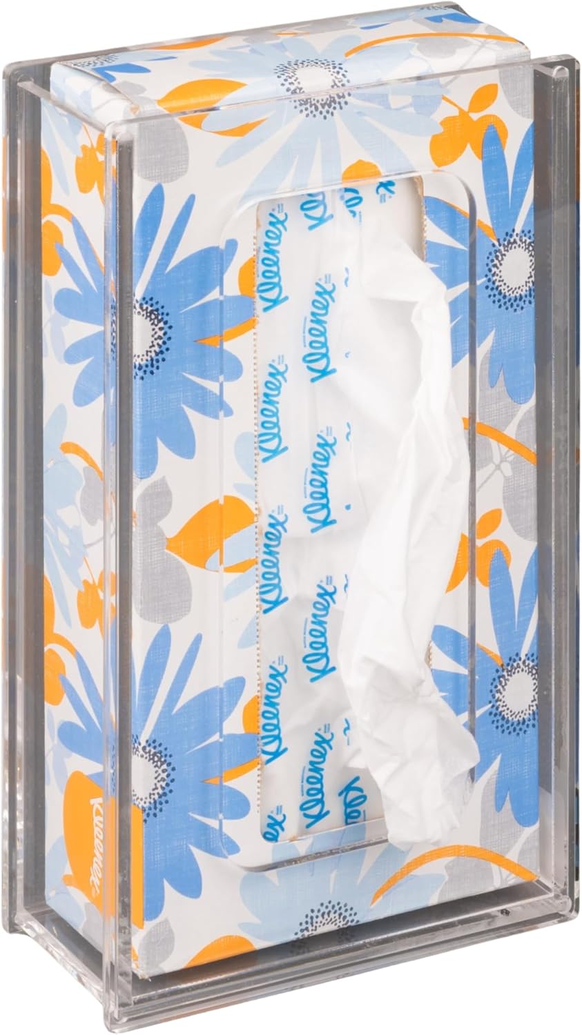 Tissue Box Holder (Clear, 2.2 inches Wall Mount)