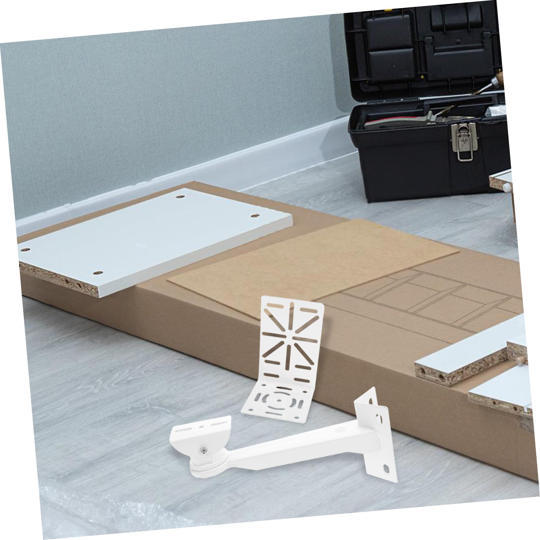 2 Sätze Eckhalterung für Überwachungskameras mit Verstellbarem Verlängerungsstab Flexible Montage für Wand Deckenbefestigung für Umfassende Sicherheitsabdeckung