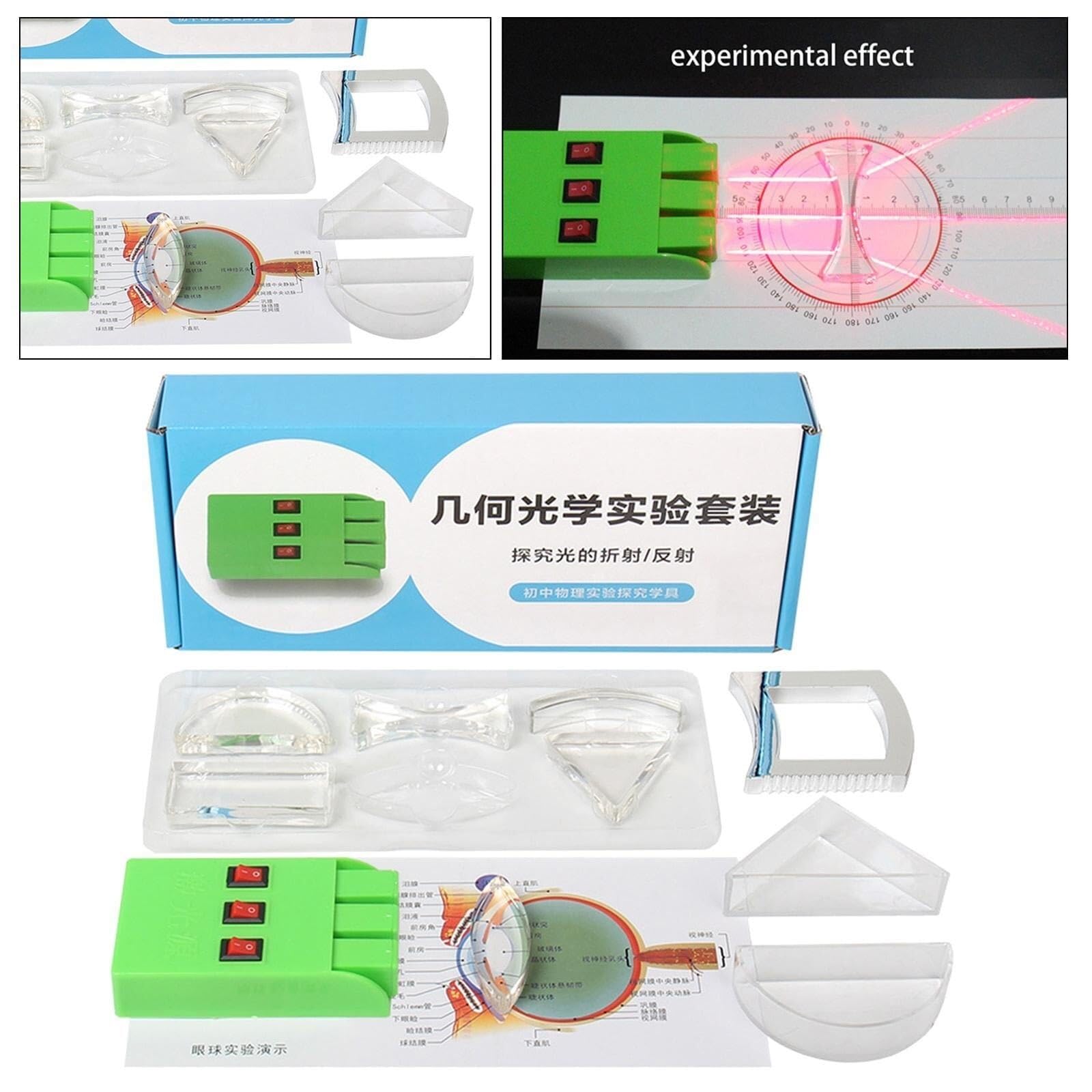 Set Di Apparecchiature Sperimentali Ottiche Di Geometria Fisica Kit Scientifici Di Riflessione E Rifrazione Della Luce Fisica, Set Di Esperimenti Di Ottica Di Fisica Educativa Esperimento