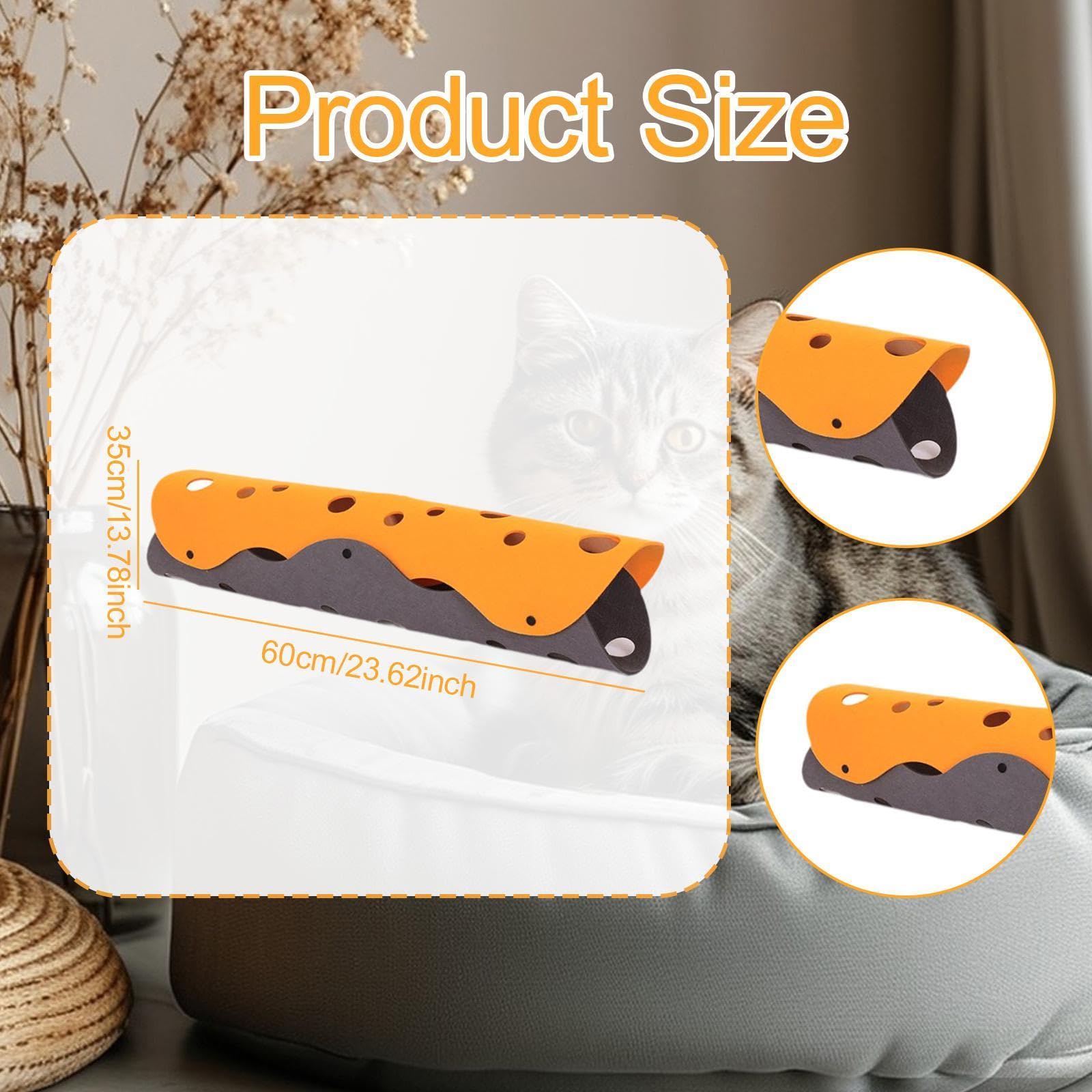 para Gatos, Nido para Mascotas, Ligero, Plegable, cómodo, Cueva de Juguete para Gatos para Jugar a esconderse de Forma interactiva, Naranja Gris