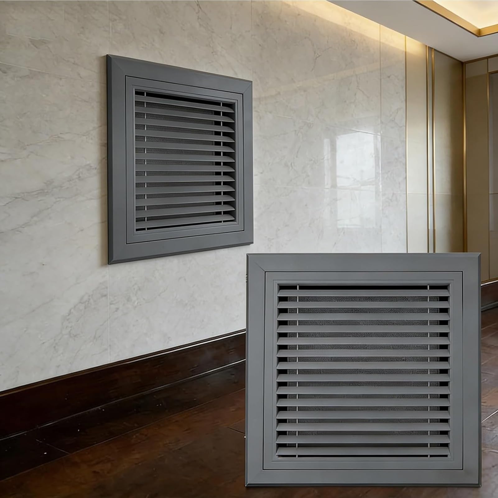 Generico Griglia di Ventilazione Moderna per Il Ritorno dell'Aria, da Applicare a Parete o soffitto, per impianti di climatizzazione, in Alluminio, Ideale per casa, Ufficio, Bagno e toilett