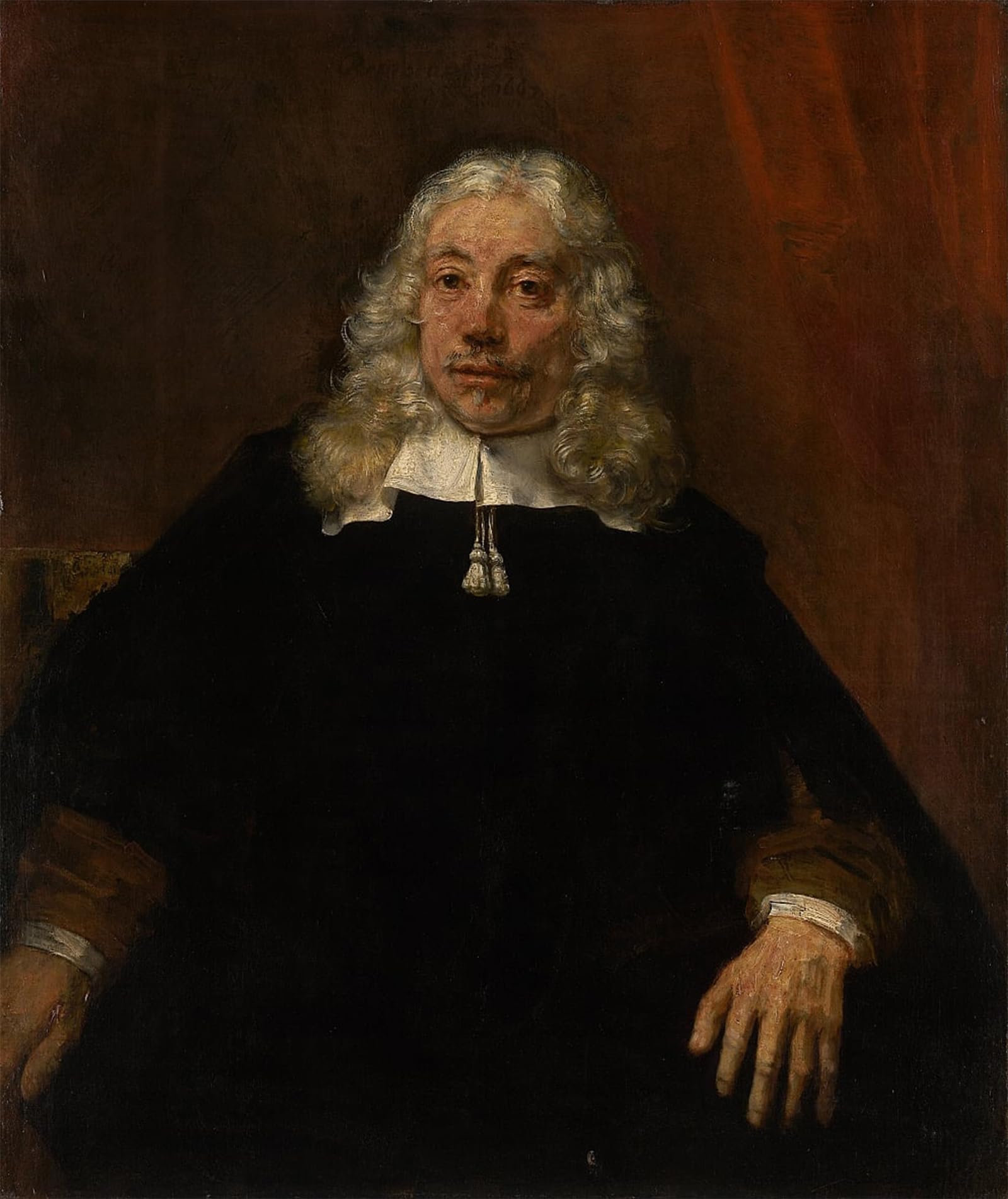 Artxlxxbn No Frame Famous Prints Artwork Pictures Poster Painting Art Portrait Of A White-Haired Man By Rembrandt Van Rijn Artwork Landscape Pictures For Home Decor 60X90cm