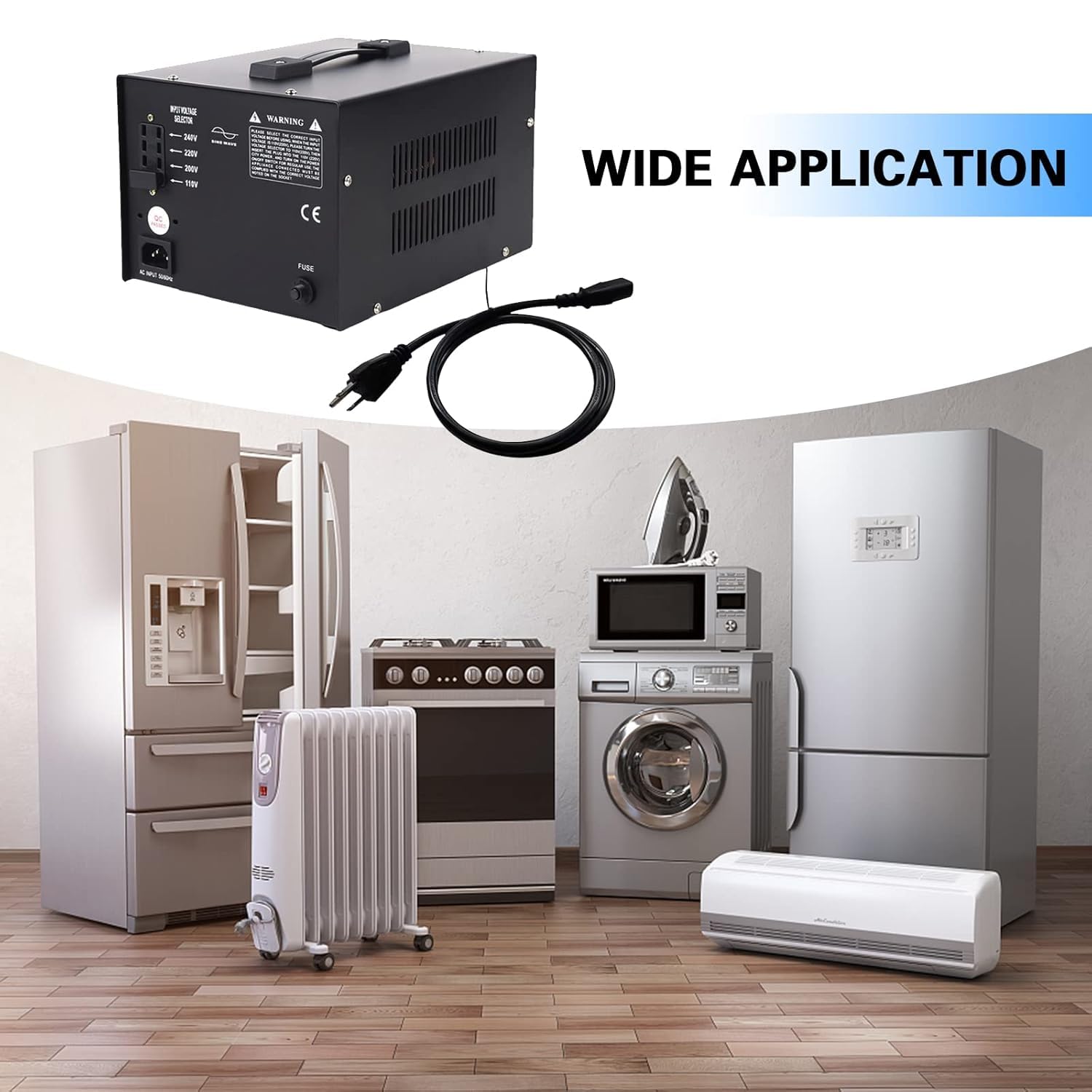 Voltage Converter 3000 Watt Voltage Transformer, AC 220V/110V Power Converter, Circuit Break Protection, 5V USB Port, Heavy Duty Step Up/Step Down Voltage Transformer Converter, CE Certified