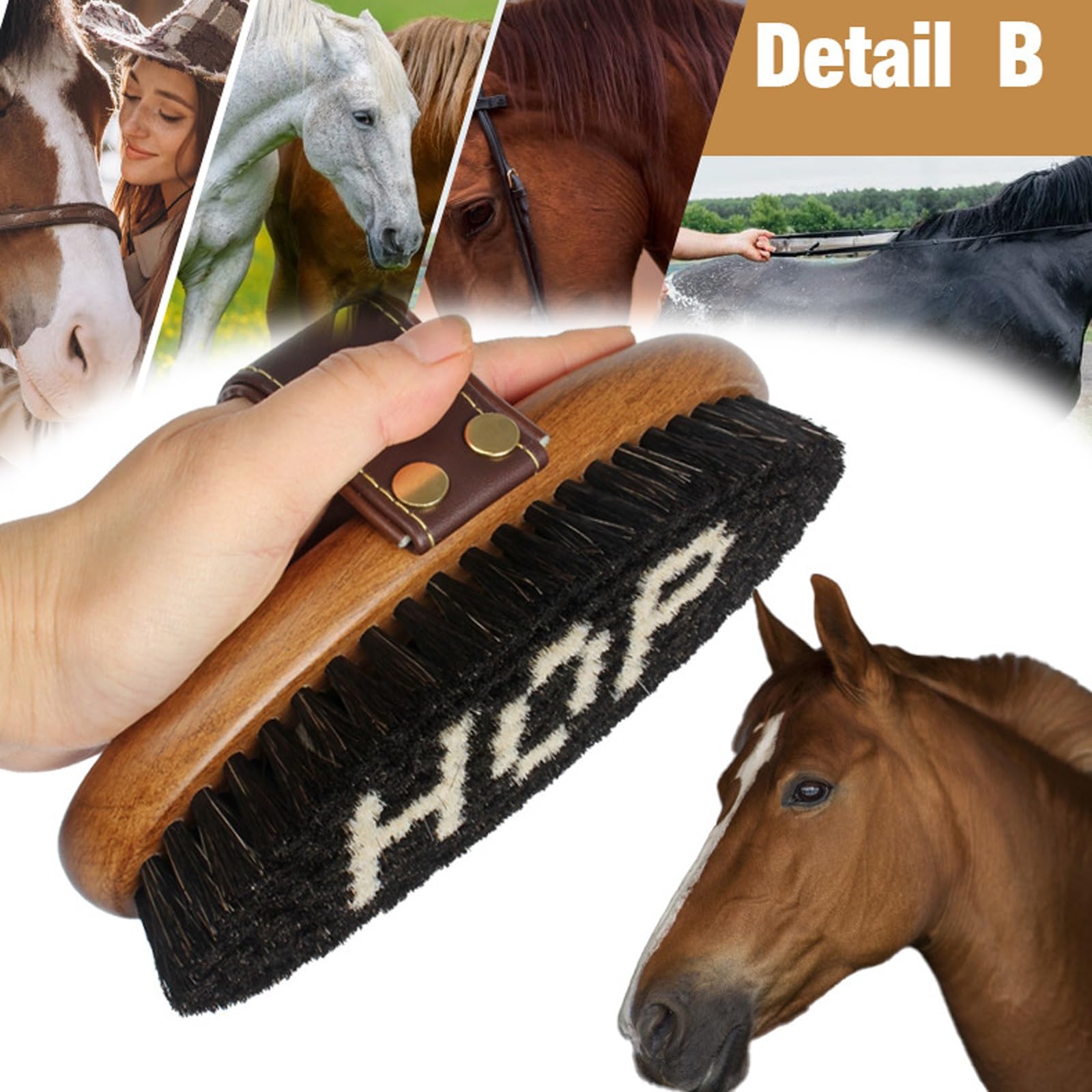 Cepillo corporal de cepillado en seco para drenaje linfático, cepillo exfoliante natural de crin de caballo para piel suave y uso en ducha