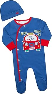 BABY TOWN Baby,Clothing,Baby Boys 0-24m,Sleepwear & Robes,Sleepsuits Babytown Baby Boys Car Design Sleepsuit & Hat Set