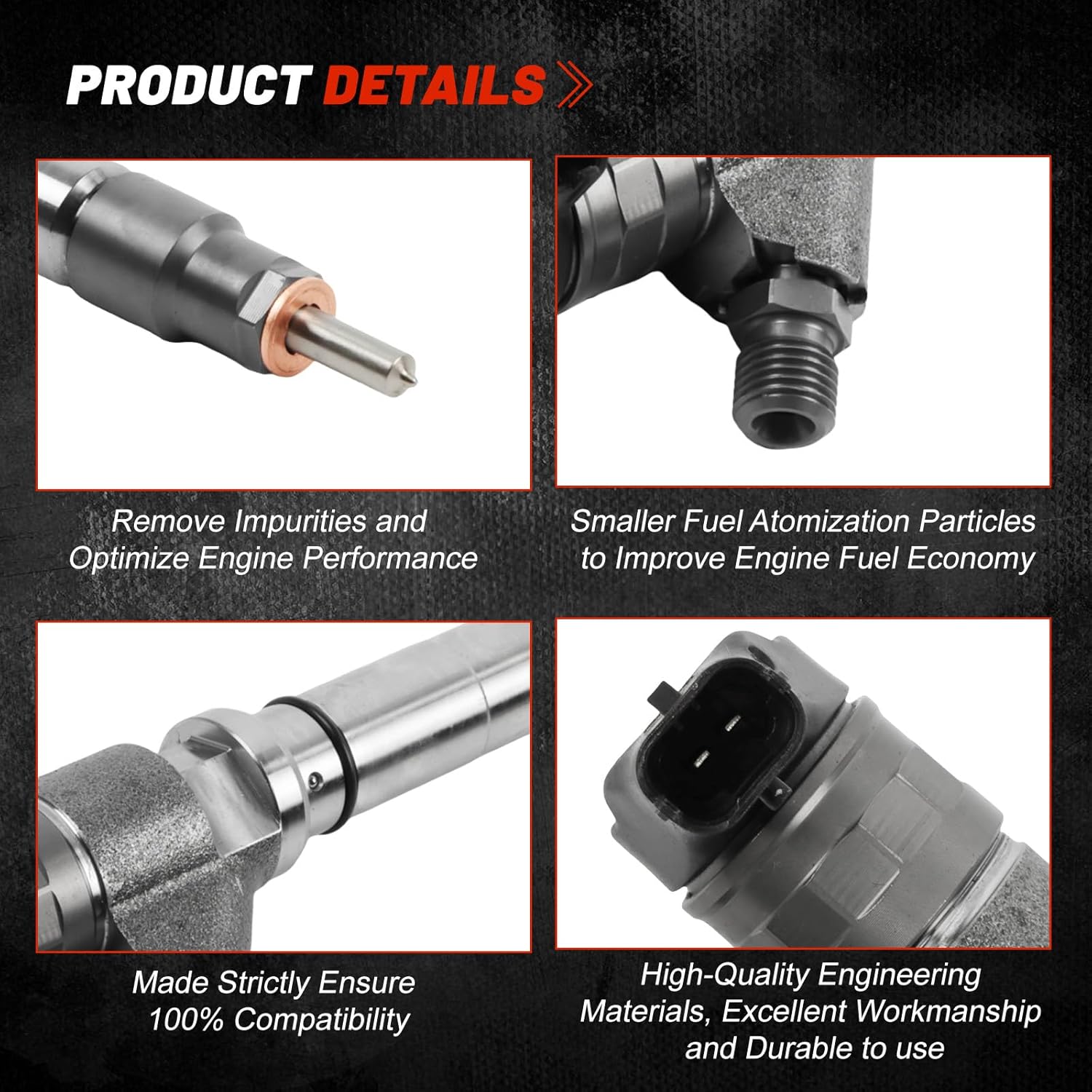 4PCS 0445120042 0986435521 97361355 97780358 Common Rail Injector for 6.6L Duramax LLY LBZ Reman Engine Chevy Express Silverado 2500 3500 GMC Savana Sierra 2500 3500 Hummer H1 2006-2007