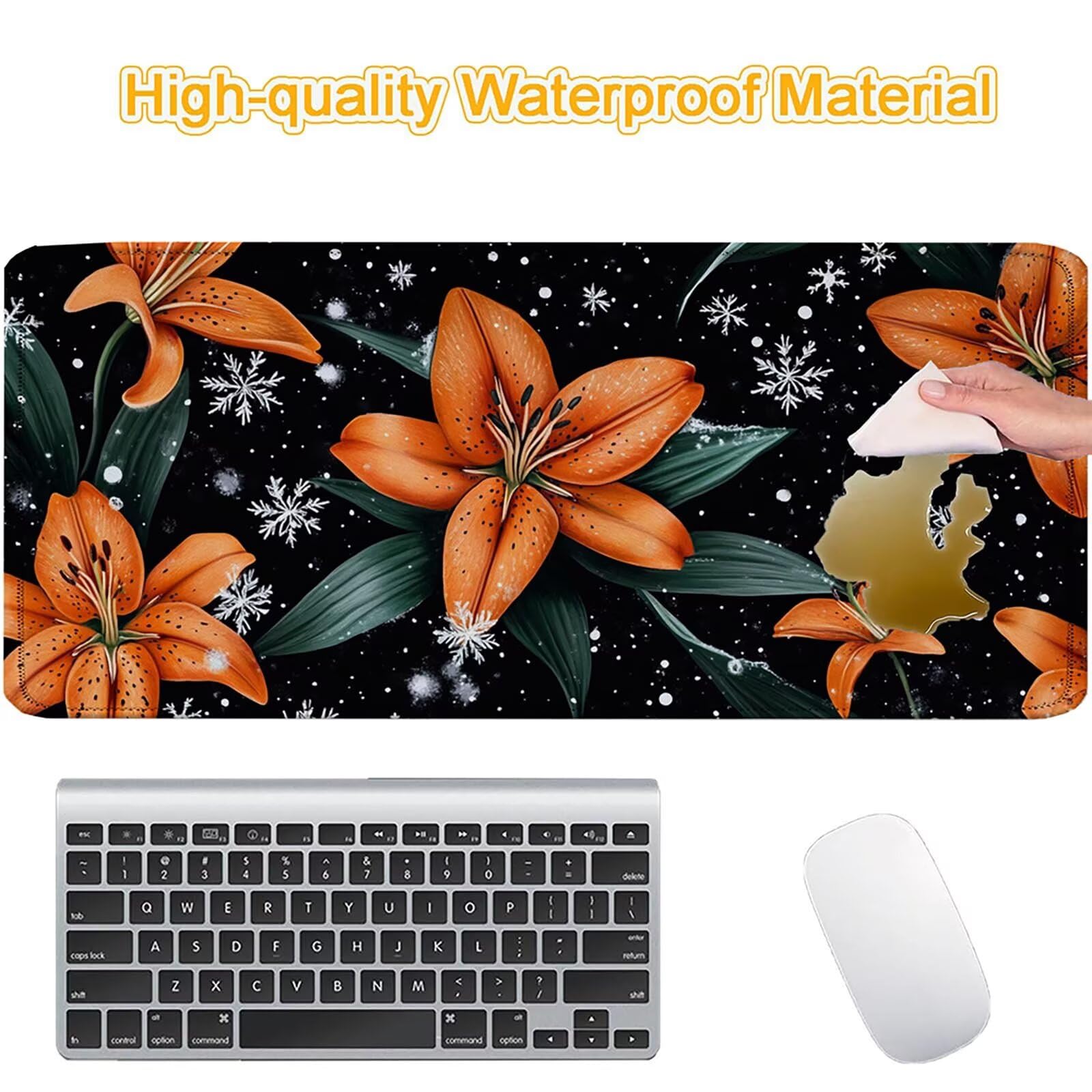 Tappetino Mouse 900x450mm | Superficie Ultra-Liscia | Fiori 0-z356