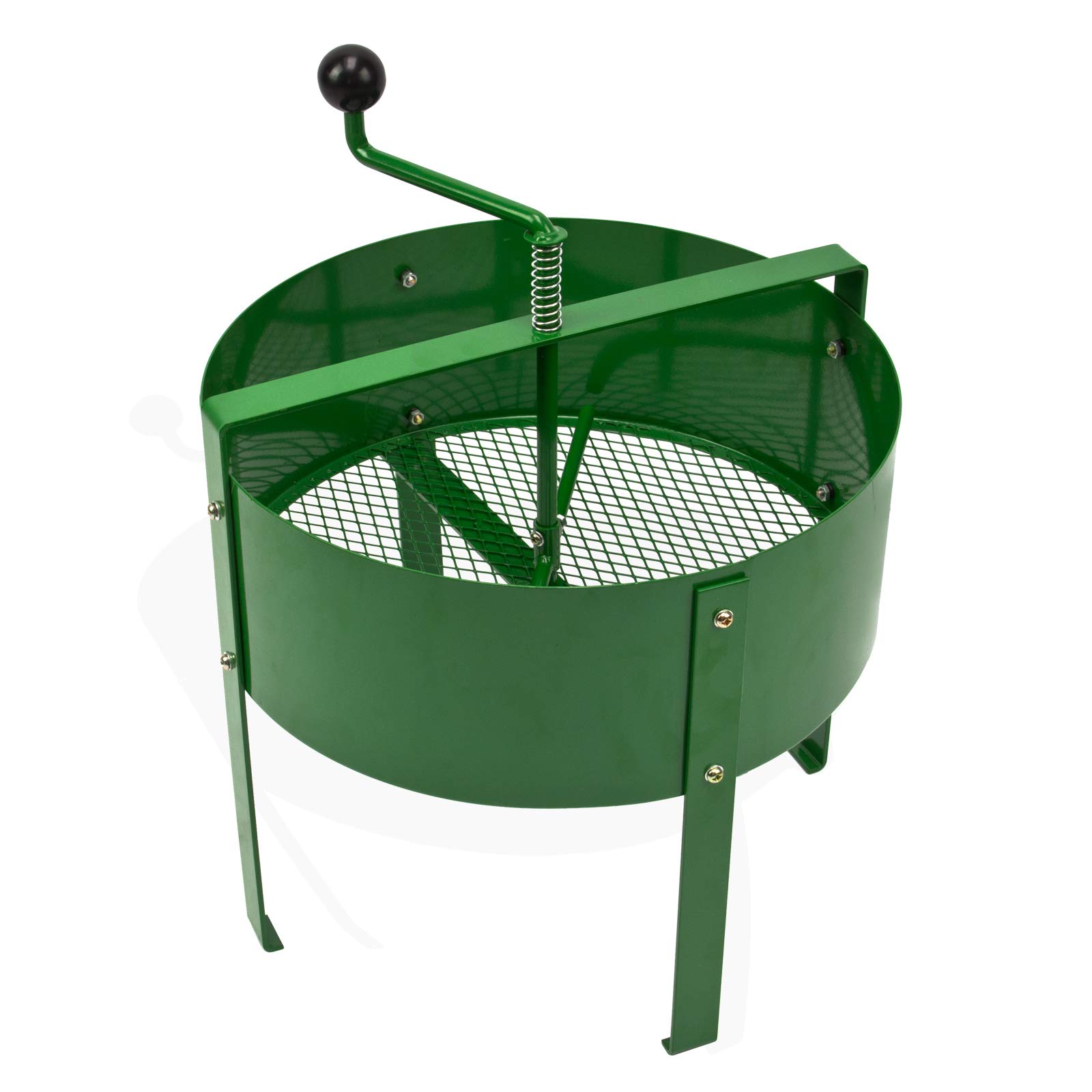 DEMA Handkurbel-Sieb HS15 – Rundes Gartensieb, Rüttelsieb für Gartenarbeit, Erde Sieben, Kurbelsieb, Effizientes Gartenkurbelsieb