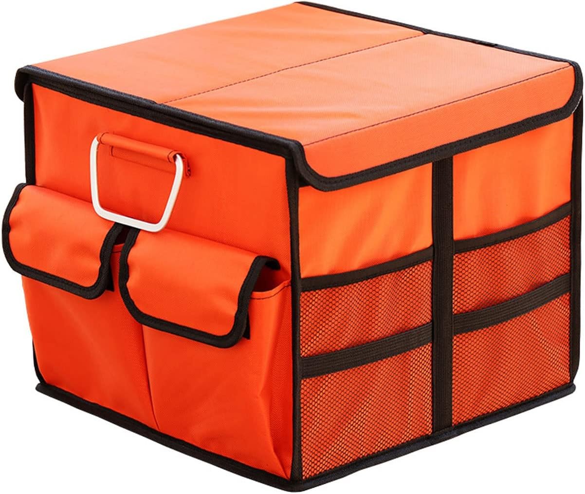 Car Trunk Organizer, Multifunction Cargo Storage Box Weathertight Car Trunk Organizer Storage Box (Orange)