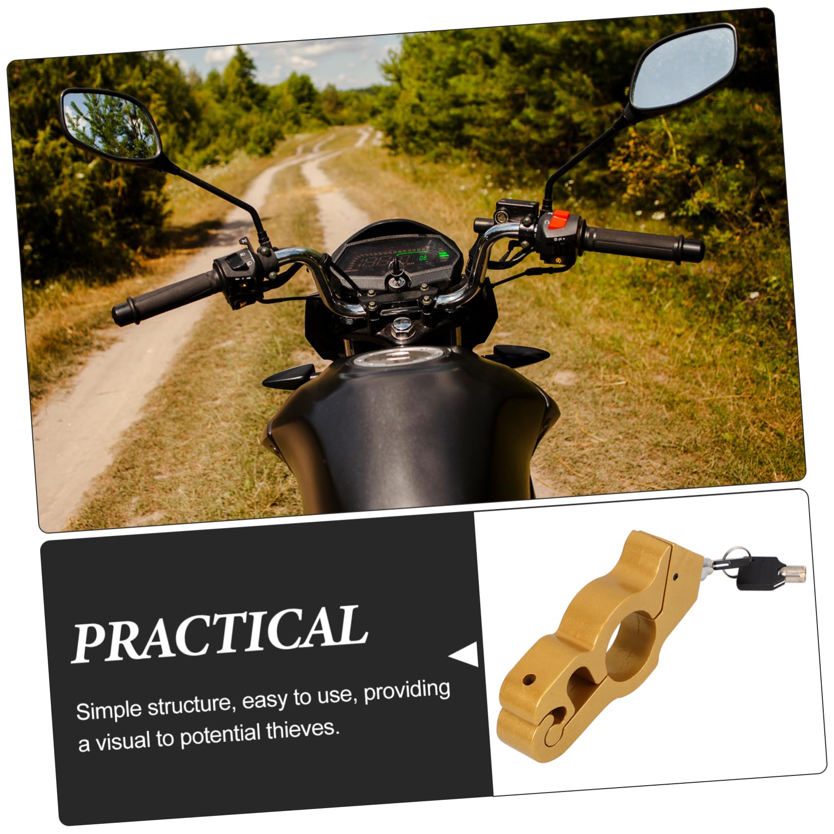 iplusmile 4 Piezas bloqueo de coche eléctrico Bloqueo manillar motocicleta o del manillar o de freno de scooter para de scooter de aluminio