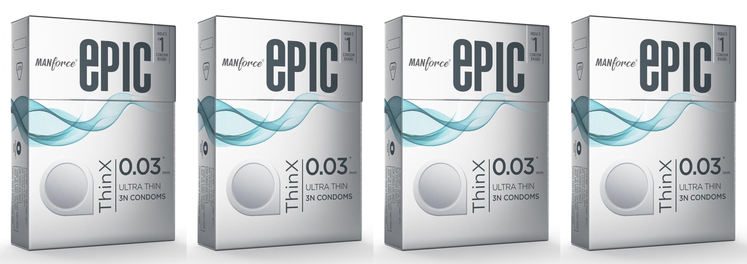 Manforce Epic ThinX Ultra Thin Condoms for Men - 3 Count| 0.03mm| Vegan| No Harsh Chemicals| With Disposable Pouch| Easy Peel Pack x Pack of 4-picture-18