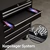 Arebos Workshop Trolley 7 Drawers Tool Trolley Centrally Lockable Including 2 Keys & Non-Slip Mats Ball Bearing Drawers 2 Wheels with Parking Brake Black