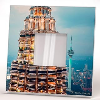 Malaysia Downtown Skyline Kuala Lumpur View Urban Wall Framed Mirror Decor Art Home Design Gift