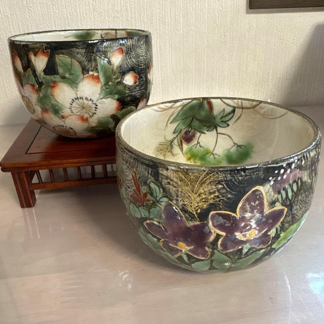 大樋焼 松雲釜 泉喜仙 茶碗 共箱陶々庵書付 泉喜仙作 大樋焼 茶碗 共箱