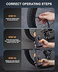 Electric Bike Pump, 160PSI Bike Tire Pump, 4X Fast Bicycle Pump with Digital Pressure Gauge, Bike Air Pump with Presta Valve for E-Bike, Car, Road Bicycle and Balls
