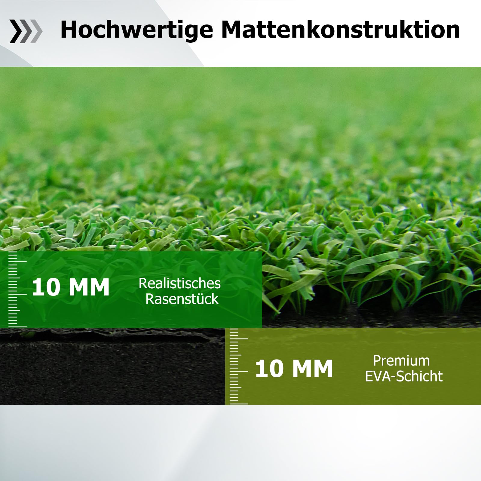 GOPLUS Golf Abschlagmatte, 152x92 cm / 152x117 cm Golf Übungsmatte mit 2 Ausrichtungsstäben & 2 Golf Tees, Golf Trainingsmatte für für Golfliebhaber & Anfänger, drinnen & draußen