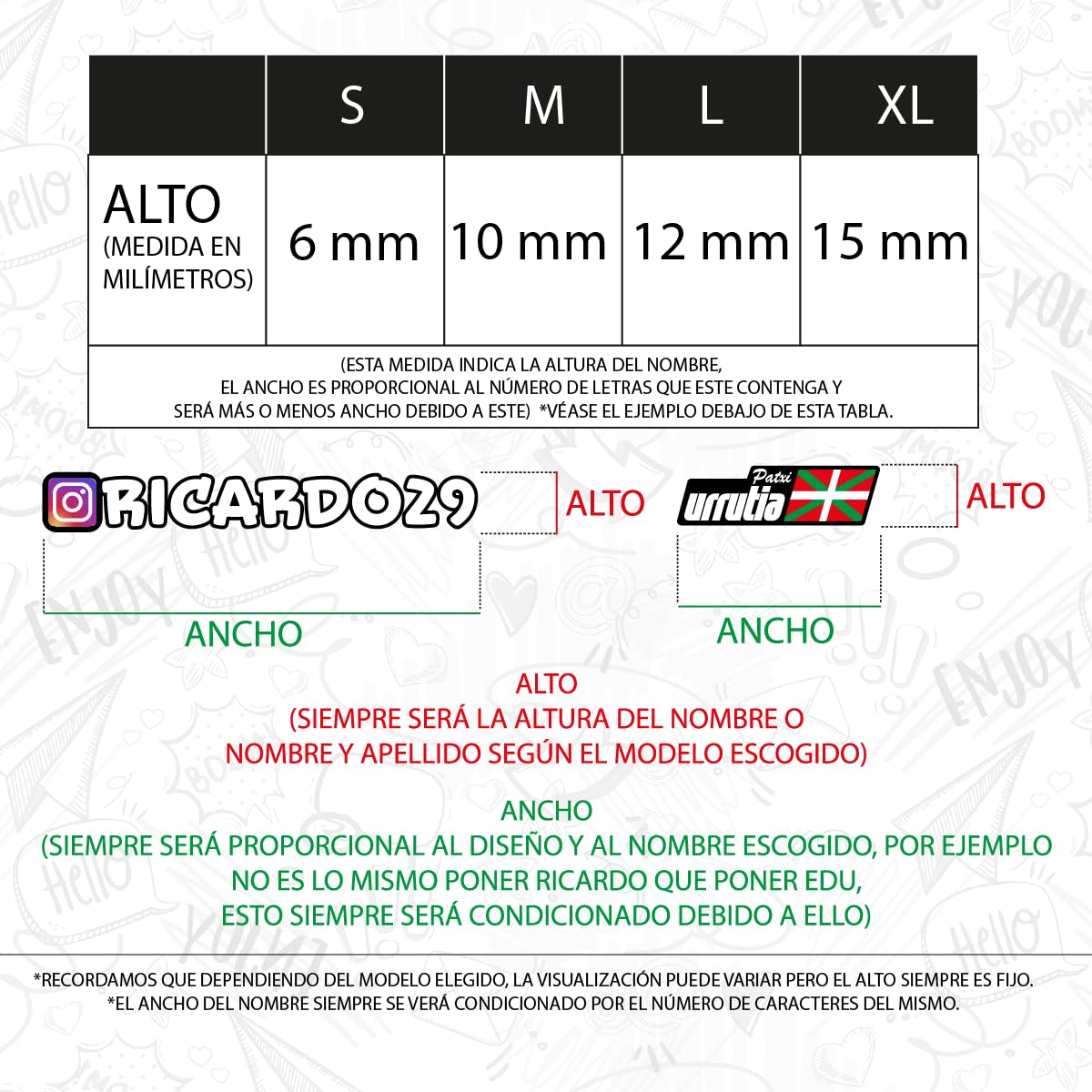 6 x Pegatina Personalizada Bandera España Nombre Vinilo. Adhesivo Impermeable para Bici Moto Casco Botella. Sticker Resistente Personalizable para Superficies Lisas Interiores y Exteriores