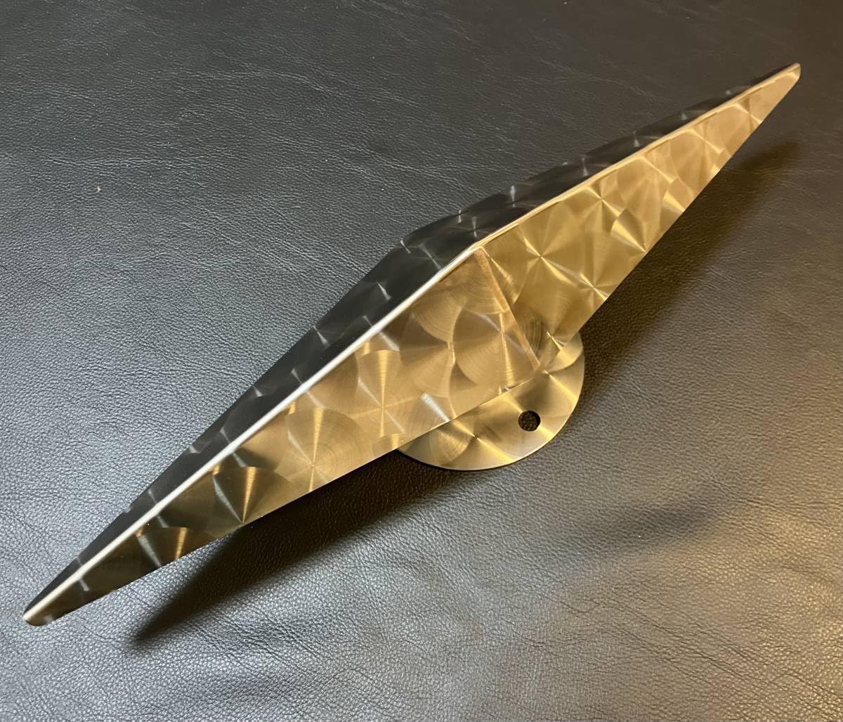 鏡面ステンレス製 大型低床車用 19.5インチ 一文字 ホイールスピンナー