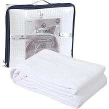 DOLLCENT 100% Cotton Queen Size Blanket for Bed, Premium Soft Combed Lightweight Blankets, Washed Breathable Cozy Bed Throw Blanket, White Queen Cotton Blankets for All Season: White (90"x90")