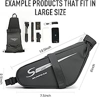Vista 13 de Bike Seat Bag Bicycle Saddle Bag Under Seat Waterproof Reflective Cycling Saddle Pack for Mountain Road Bikes Black