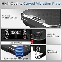 Vista 4 de AoraPulse Vibration Plate Exercise Machine, Vibration Plate for Lymphatic Drainage Weight Loss, 400 Lbs Capacity Full Body Workout Vibrate Fitness