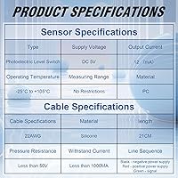 Vista 6 de CQRobot Sensor de Nivel de Agua/Líquido de Contacto Compatible con Raspberry Pi/Arduino. para Sistemas de Riego Automático, Acuarios, Plantas