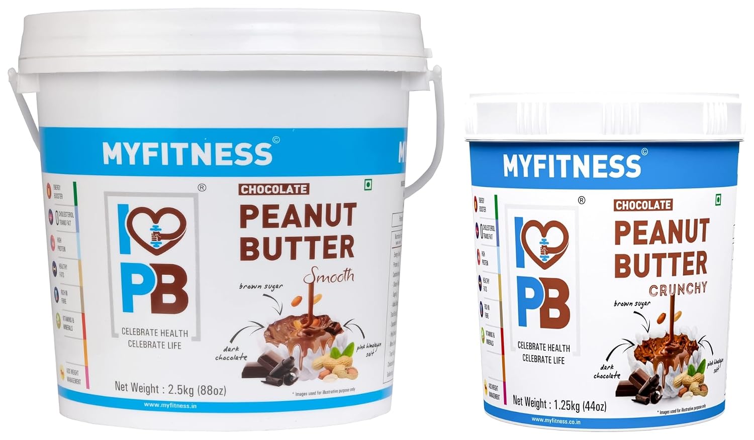 MYFITNESS Chocolate Peanut Butter Smooth 2.5 Kg | 26G Protein & Chocolate Peanut Butter Crunchy 1250G - Review, Price and Buying Guide