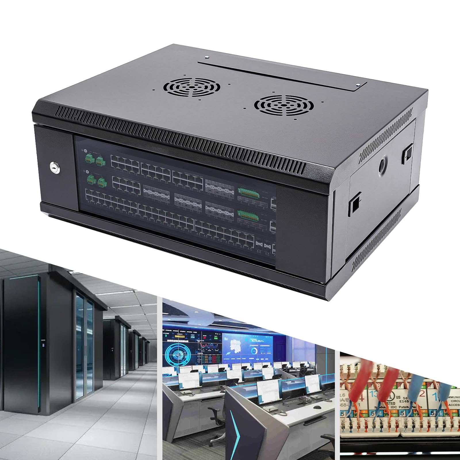 LED panel 1U 19 inch for server cabinet - Energy class F - Rack mount