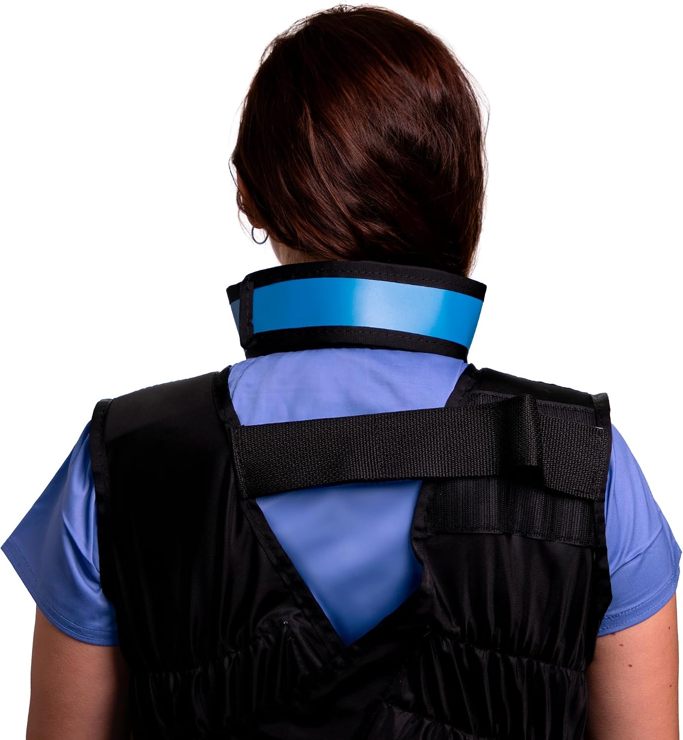 Thyroid Shield/Collar with PVC Easy Clean Color Cyan .50mm PB Light Weight Radiation Protection