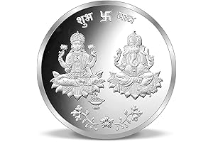 Shri Lakshmi Ganesh - 999 Pure Silver Coin - Maa Laxmi, Ganesh...