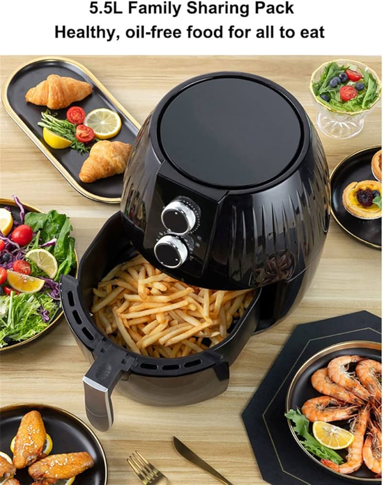 Amazon.co.jp: ノンフライヤー 大容量5.5L 急速空気循環システム 温度