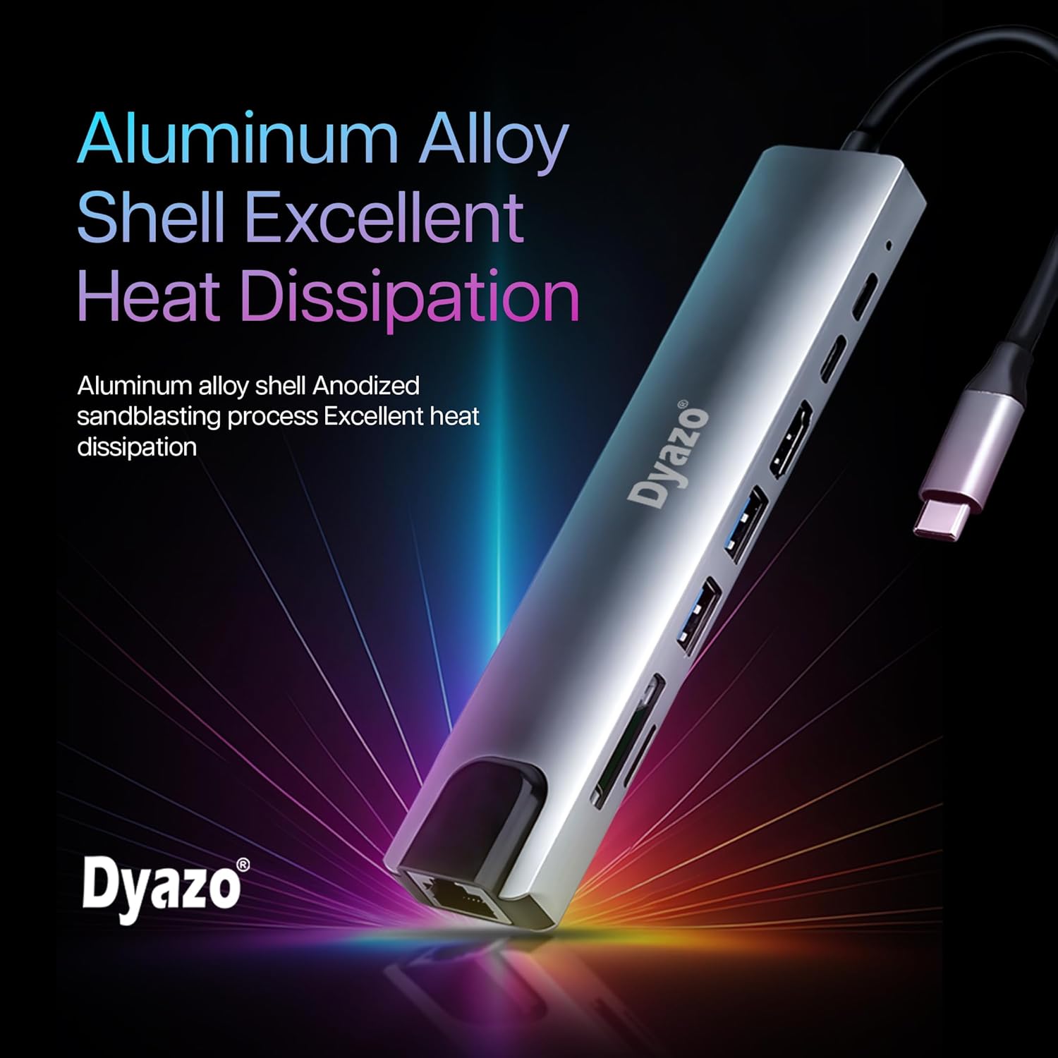 New Year Sale Dyazo 8 In 1 Usb C Hub Adapter | Type C Converter With 4K Hd... 4 New Year Sale Dyazo 8 In 1 Usb C Hub Adapter | Type C Converter With 4K Hd...