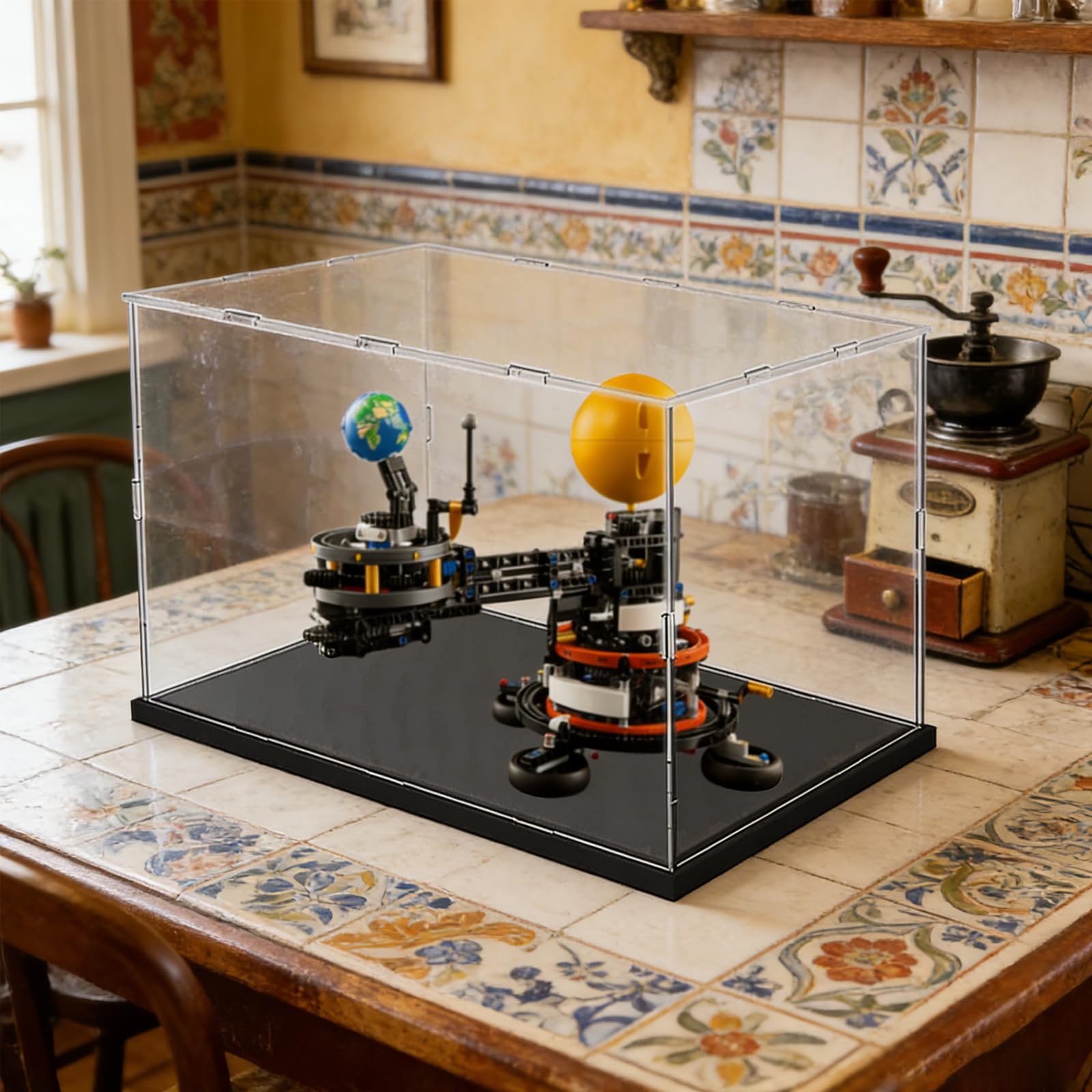 Vitrine Acrylique pour Collection pour 21062 Lego Fontaine Trevi pour 42179 Planète Terre Lune 72037 42691 Figurine, Boite Plexiglas Transparente Vitrines et Rangements, Noir Intérieur 40x20x30cm - 5