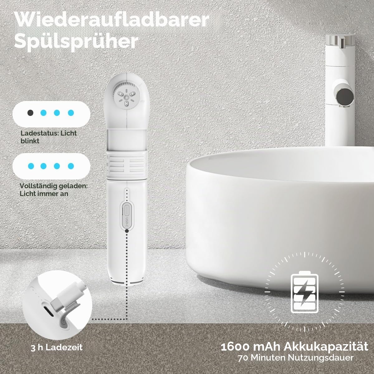 Tragbares Elektrisches Reise Bidet Portable Po Dusche Elektrisch