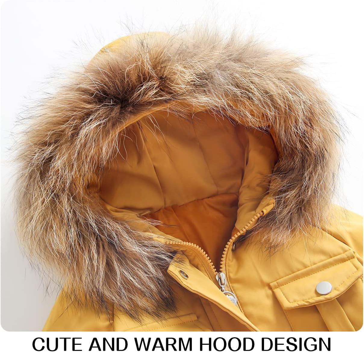 Toddler Boys Snowsuit Girls Snow Pant And Jacket bib Winter Kids Clothes Coat - Image 4