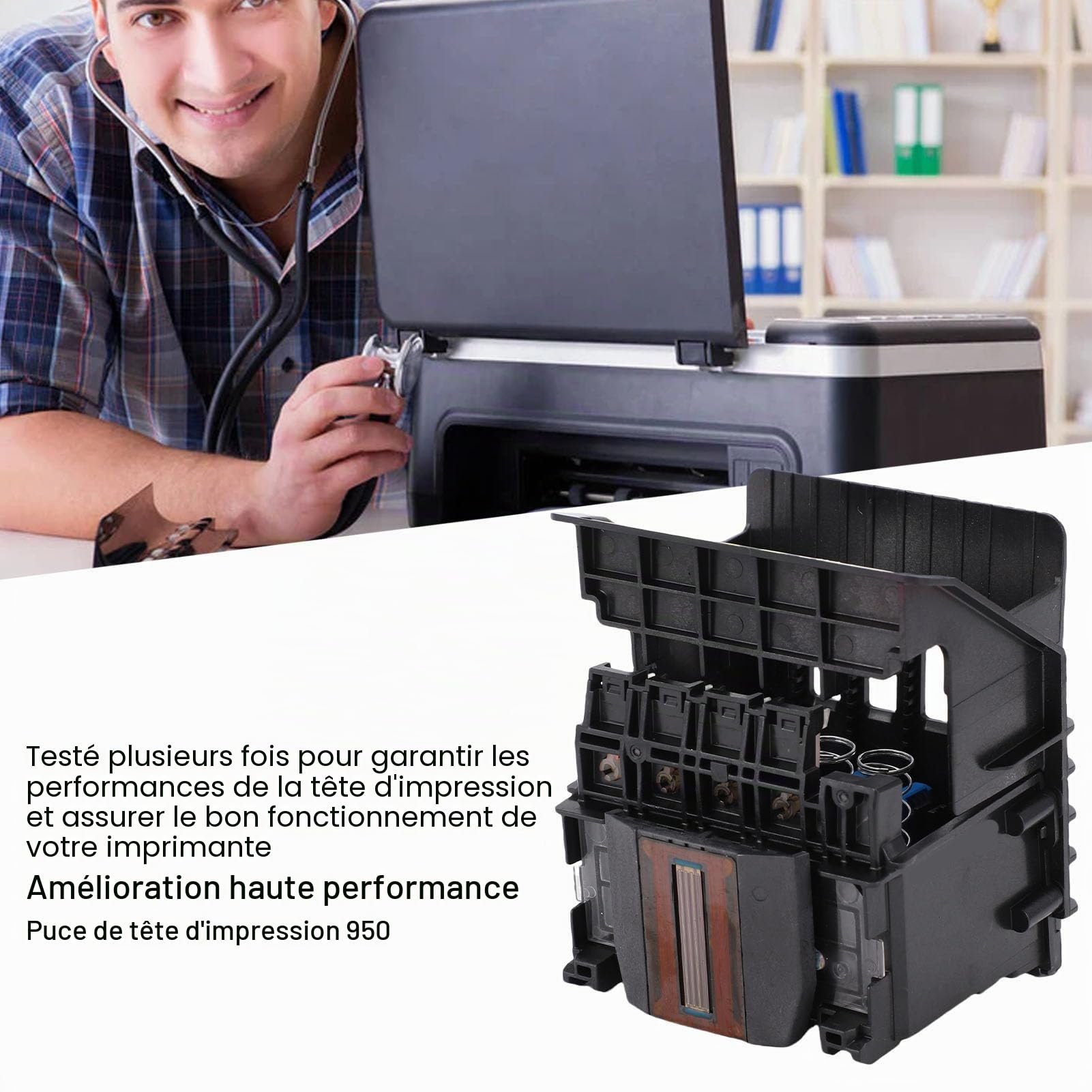 Yctze Tête d' 950 951 pour OfficeJet Pro 8100 8600 8610 8620 8650 251DW 251 276DW Mise à Niveau