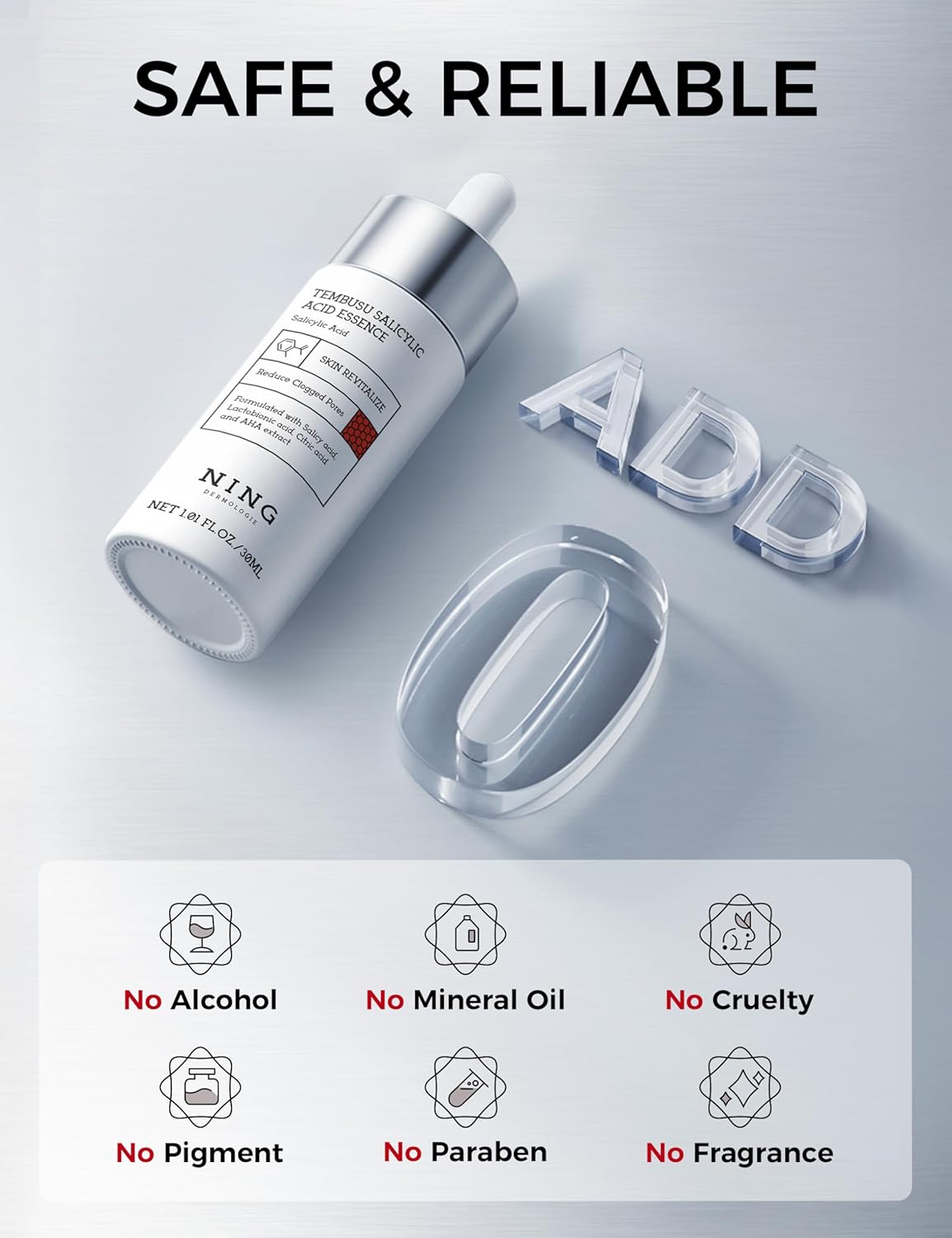 2% Salicylic Acid Serum: Pore Minimizer & Acne Treatment for Face with AHA PHA Tranexamic Acid Niacinamide & Tembusu Extract | Exfoliant for Acne & Blemish Skin | Oil Control | 1 FL OZ - Image 8