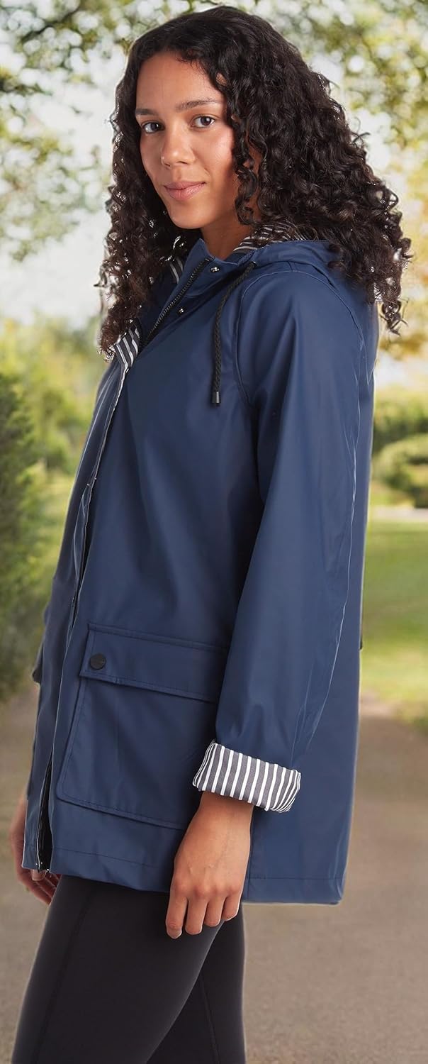 URBAN REPUBLIC Womens Rain Jacket - Lightweight Insulated Water Resistant Slicker Shell Rain Coat Windbreaker for Women