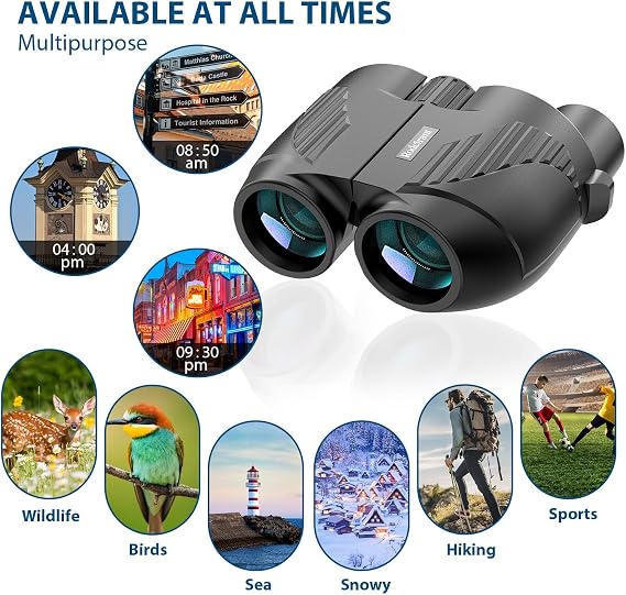 20x25 High Powered Binoculars for Adults and Kids,Compact HD Waterproof Binoculars Durable and Clear BAK4 Prism FMC Lens,Suitable for Bird Watching,Sightseeing and Outdoor Sports