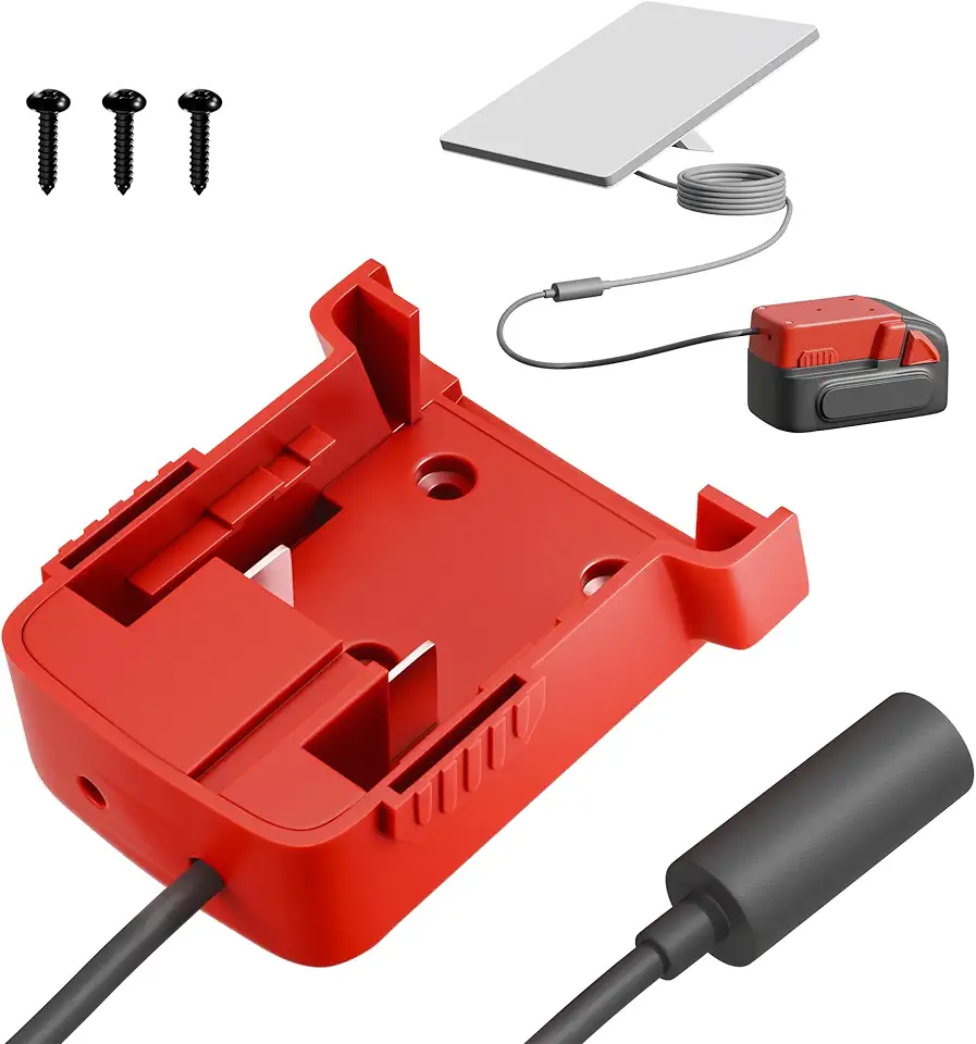 Adaptador de bateria Starlink Mini compatível com Mil.Waukee 18V DaierTek Starlink Mini Battery Pack, à prova d'água, portátil, para carro, acampamento, viagem, navio